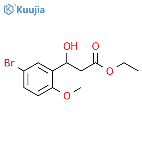 ethyl 3-(5-bromo-2-methoxyphenyl)-3-hydroxypropanoate structure