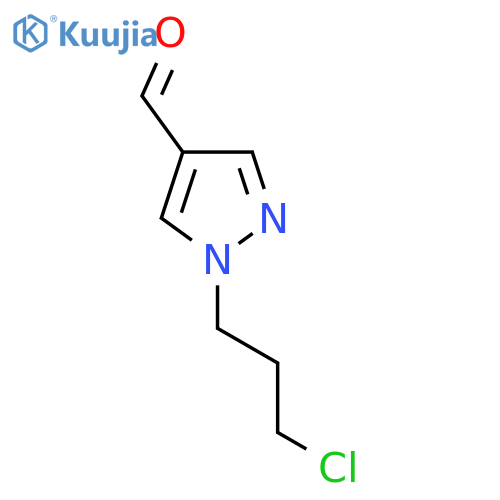 1H-Pyrazole-4-carboxaldehyde, 1-(3-chloropropyl)- structure