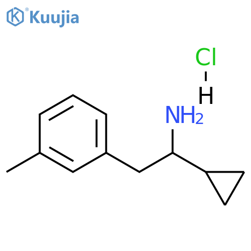 1-cyclopropyl-2-(3-methylphenyl)ethan-1-amine hydrochloride structure