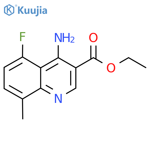 Ethyl 4-amino-5-fluoro-8-methylquinoline-3-carboxylate structure