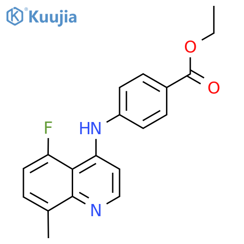 Ethyl 4-((5-fluoro-8-methylquinolin-4-yl)amino)benzoate structure