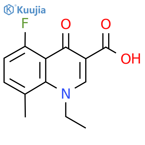 1-Ethyl-5-fluoro-8-methyl-4-oxo-1,4-dihydroquinoline-3-carboxylic acid structure