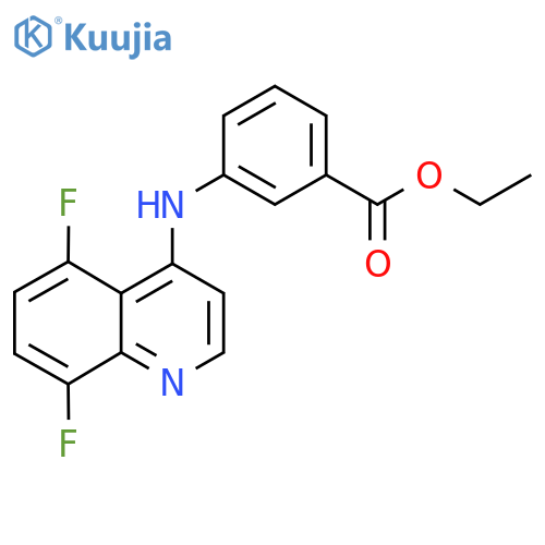 Ethyl 3-((5,8-difluoroquinolin-4-yl)amino)benzoate structure