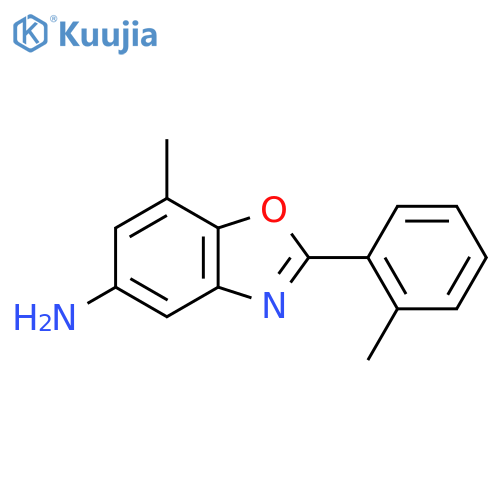 7-Methyl-2-(2-methylphenyl)-1,3-benzoxazol-5-amine structure