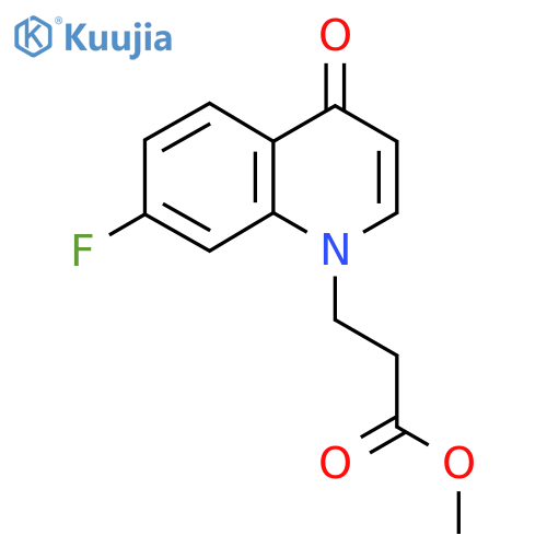 3-(7-Fluoro-4-oxo-4H-quinolin-1-yl)-propionic acid methyl ester structure