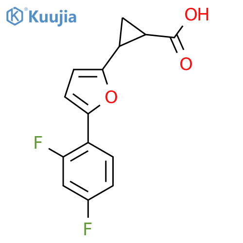 2-[5-(2,4-Difluoro-phenyl)-furan-2-yl]-cyclopropanecarboxylic acid structure
