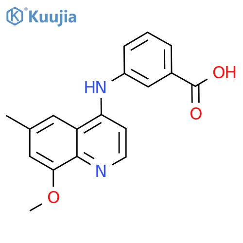3-((8-Methoxy-6-methylquinolin-4-yl)amino)benzoic acid structure
