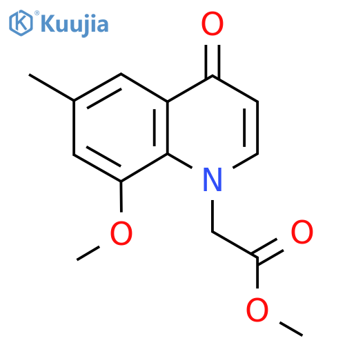 Methyl 2-(8-methoxy-6-methyl-4-oxoquinolin-1(4H)-yl)acetate structure