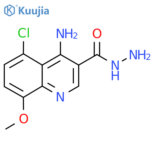 4-Amino-5-chloro-8-methoxyquinoline-3-carbohydrazide structure
