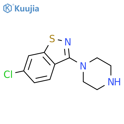 6-Chloro-3-(piperazin-1-yl)benzoldisothiazole structure