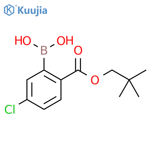 (5-Chloro-2-(2,2-dimethylpropoxy)carbonylphenyl)boronic acid structure