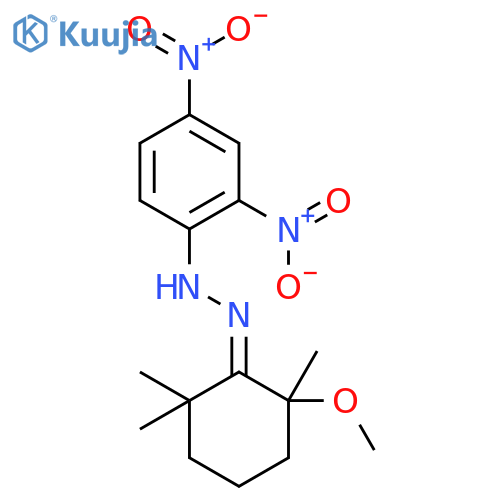 Cyclohexanone, 2-methoxy-2,6,6-trimethyl-,2-(2,4-dinitrophenyl)hydrazone structure