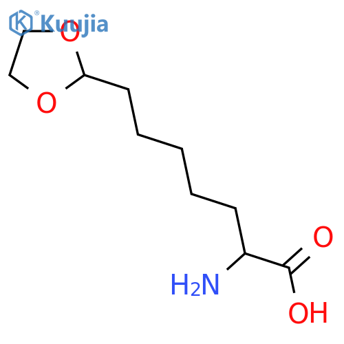 2-Amino-7-(1,3-dioxolan-2-yl)heptanoic acid structure