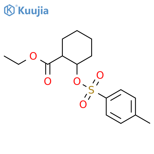 Cyclohexanecarboxylic acid, 2-[[(4-methylphenyl)sulfonyl]oxy]-, ethyl ester structure