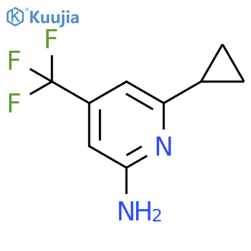 6-cyclopropyl-4-(trifluoromethyl)pyridin-2-amine structure