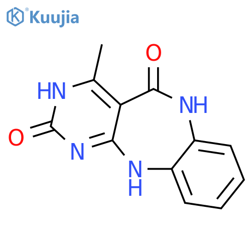 1H-Pyrimido[4,5-b][1,5]benzodiazepine-2,5-dione,3,6-dihydro-4-methyl- structure
