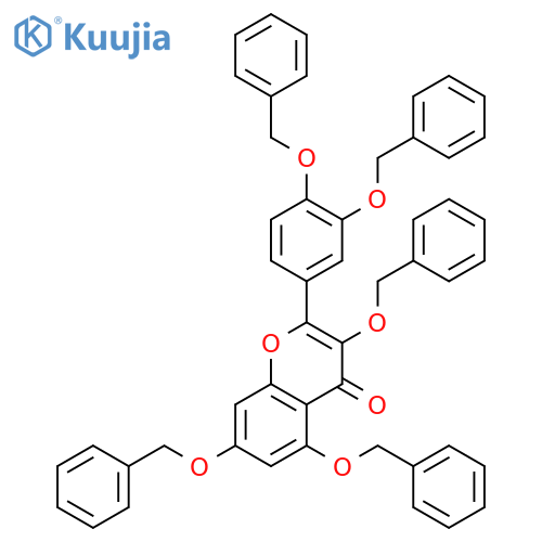 4H-1-Benzopyran-4-one,2-[3,4-bis(phenylmethoxy)phenyl]-3,5,7-tris(phenylmethoxy)- structure