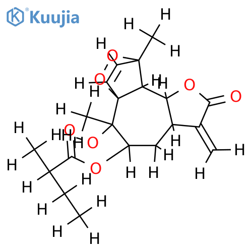 9-(2-Methylbutanoyl)-1,4-Epidioxy-9,10-dihdroxy-2,11(13)-guaiadien-12,6-olide structure