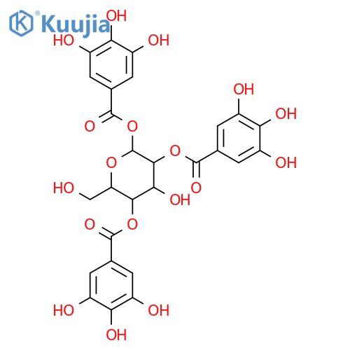 1,2,4-Tri-O-galloyl-beta-D-glucopyranose structure