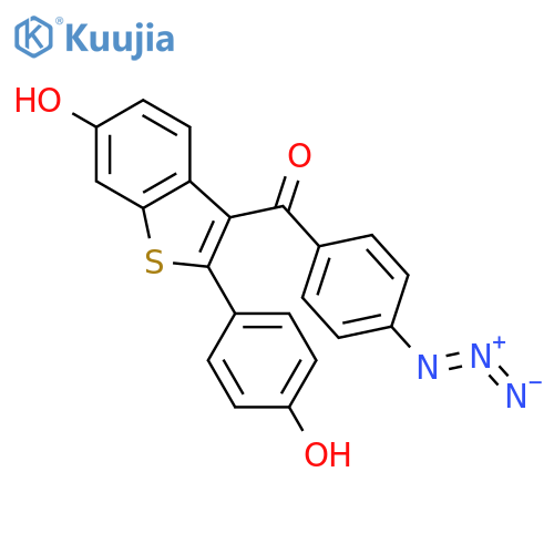 Methanone,(4-azidophenyl)[6-hydroxy-2-(4-hydroxyphenyl)benzo[b]thien-3-yl]- structure