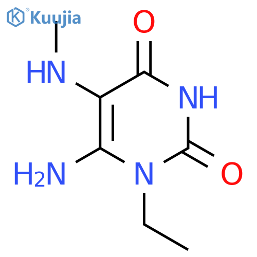 6-Amino-1-ethyl-5-(methylamino)-1,2,3,4-tetrahydropyrimidine-2,4-dione structure
