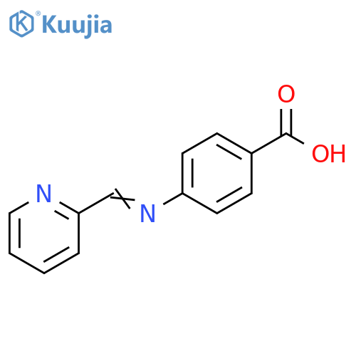 Benzoic acid, 4-[(2-pyridinylmethylene)amino]- structure