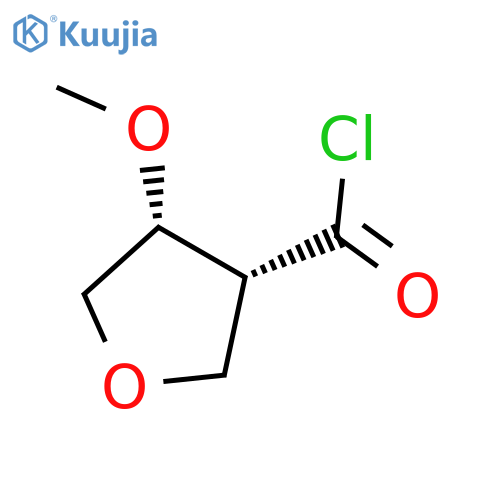 3-Furancarbonyl chloride, tetrahydro-4-methoxy-, (3R-cis)- (9CI) structure