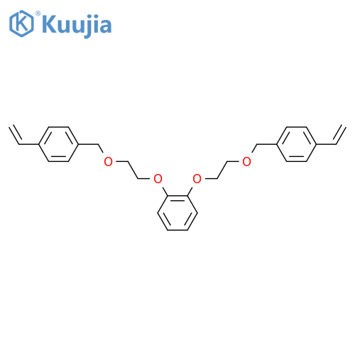 Benzene, 1,2-bis[2-[(4-ethenylphenyl)methoxy]ethoxy]- structure
