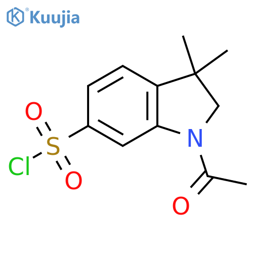 1-Acetyl-3,3-dimethyl-2,3-dihydro-1H-indole-6-sulfonyl chloride structure