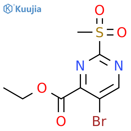 Ethyl 5-bromo-2-(methylsulfonyl)pyrimidine-4-carboxylate structure