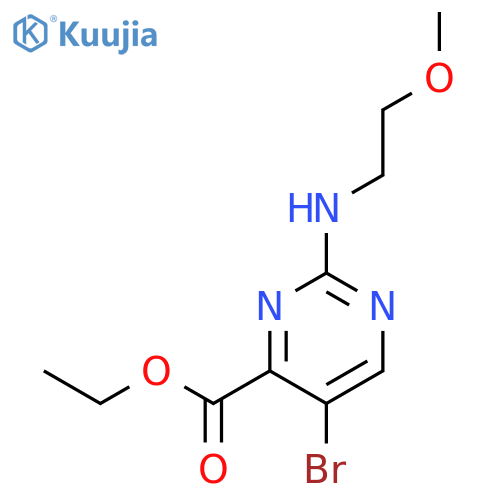 Ethyl 5-bromo-2-((2-methoxyethyl)amino)pyrimidine-4-carboxylate structure