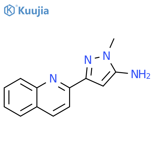 1-methyl-3-(quinolin-2-yl)-1H-pyrazol-5-amine structure