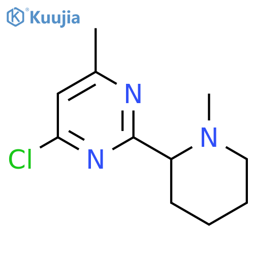 4-Chloro-6-methyl-2-(1-methylpiperidin-2-yl)pyrimidine structure