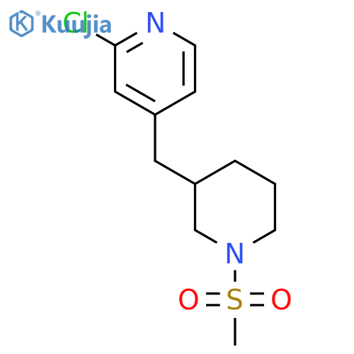 2-Chloro-4-((1-(methylsulfonyl)piperidin-3-yl)methyl)pyridine structure