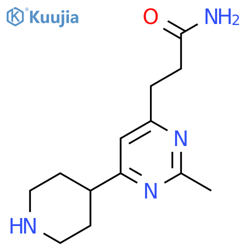 3-[2-Methyl-6-(piperidin-4-yl)pyrimidin-4-yl]propanamide structure