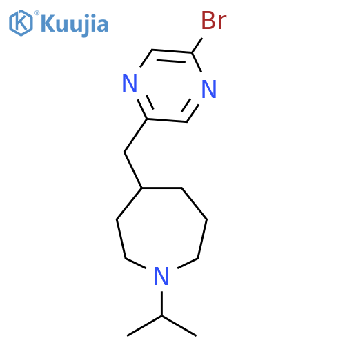 4-((5-Bromopyrazin-2-yl)methyl)-1-isopropylazepane structure