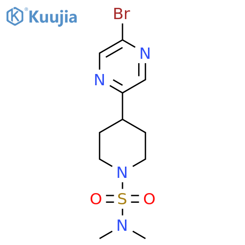 4-(5-Bromopyrazin-2-yl)-N,N-dimethylpiperidine-1-sulfonamide structure
