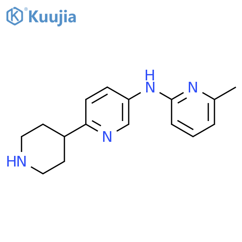6-Methyl-N-(6-piperidin-4-ylpyridin-3-yl)pyridin-2-amine structure