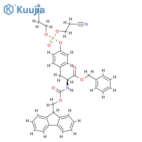 N-(9H-Fluoren-9-ylmethoxy)carbonyl-L-tyrosine Phenylmethyl Ester Bis(2-cyanoethyl) Phosphate structure