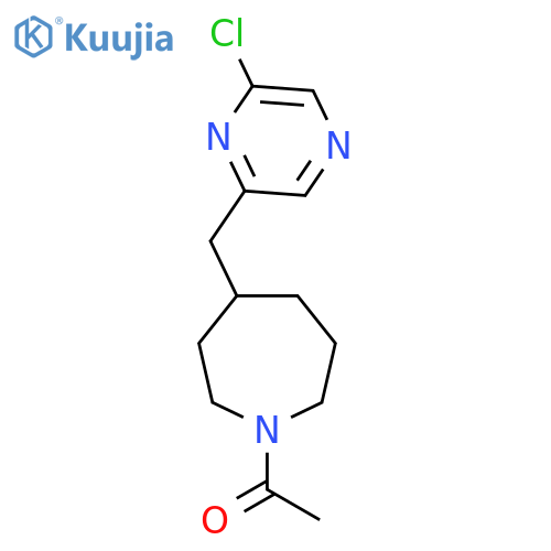 1-(4-((6-Chloropyrazin-2-yl)methyl)azepan-1-yl)ethanone structure