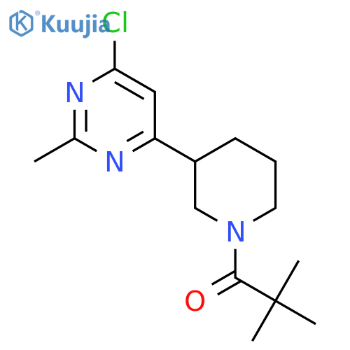 1-(3-(6-Chloro-2-methylpyrimidin-4-yl)piperidin-1-yl)-2,2-dimethylpropan-1-one structure