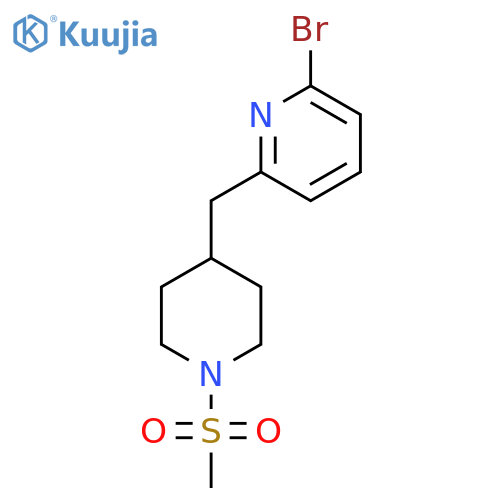 2-Bromo-6-((1-(methylsulfonyl)piperidin-4-yl)methyl)pyridine structure