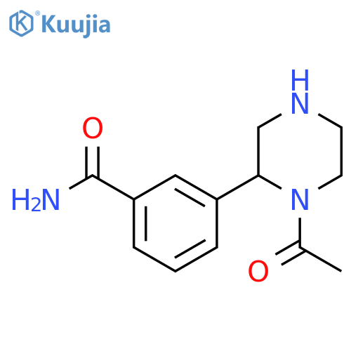 3-(1-Acetylpiperazin-2-yl)benzamide structure