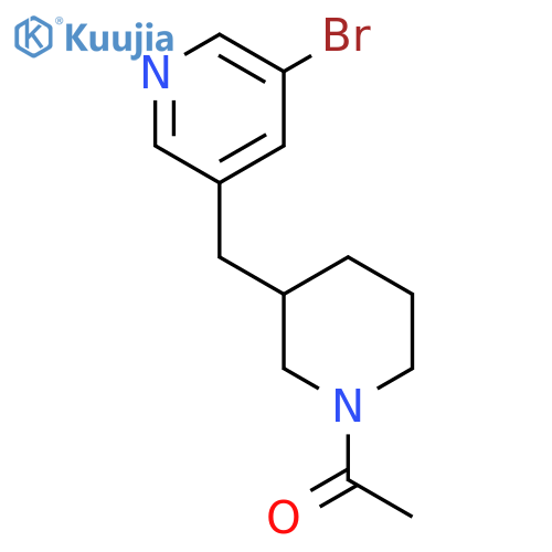 1-(3-((5-Bromopyridin-3-yl)methyl)piperidin-1-yl)ethanone structure
