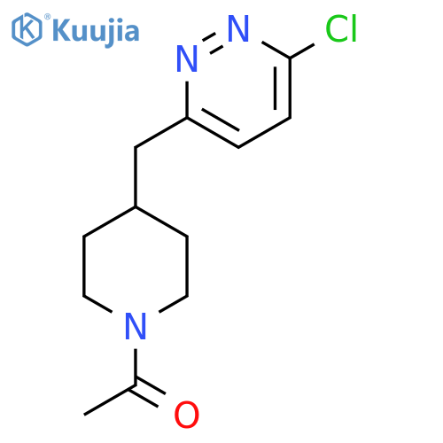 1-(4-((6-Chloropyridazin-3-yl)methyl)piperidin-1-yl)ethanone structure
