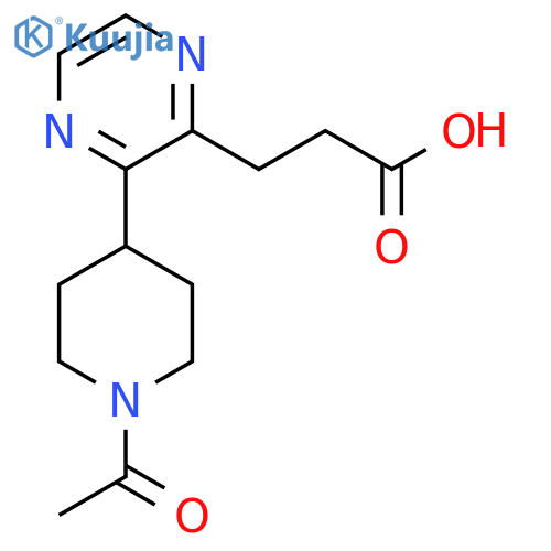 3-(3-(1-Acetylpiperidin-4-yl)pyrazin-2-yl)propanoic acid structure