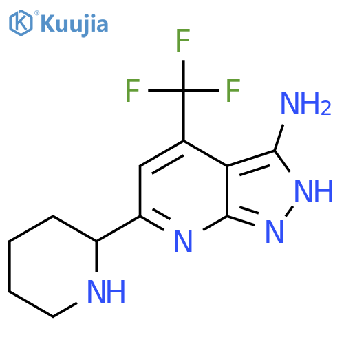 6-(Piperidin-2-yl)-4-(trifluoromethyl)-1H-pyrazolo[3,4-b]pyridin-3-amine structure