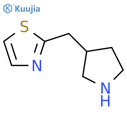 2-[(pyrrolidin-3-yl)methyl]-1,3-thiazole structure