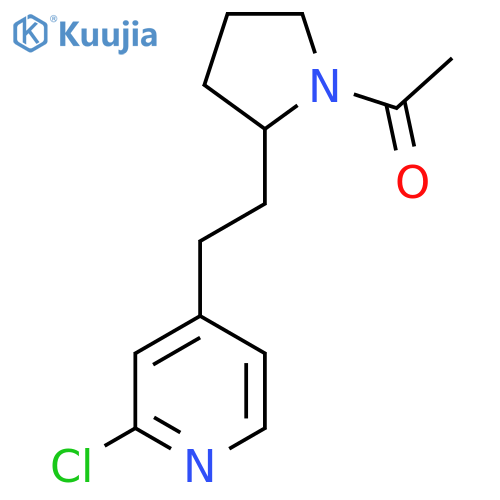 1-{2-[2-(2-Chloropyridin-4-yl)ethyl]pyrrolidin-1-yl}ethanone structure