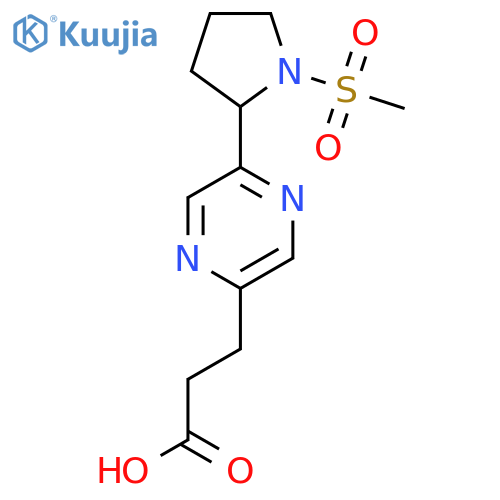 3-(5-(1-(Methylsulfonyl)pyrrolidin-2-yl)pyrazin-2-yl)propanoic acid structure
